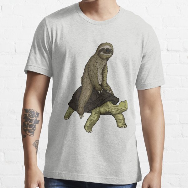 Sloth Turtle Shirt Speed is Relative Sloth Riding Tortoise Essential T-Shirt