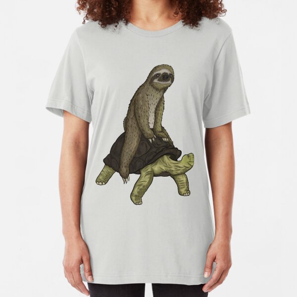 sloth on turtle shirt