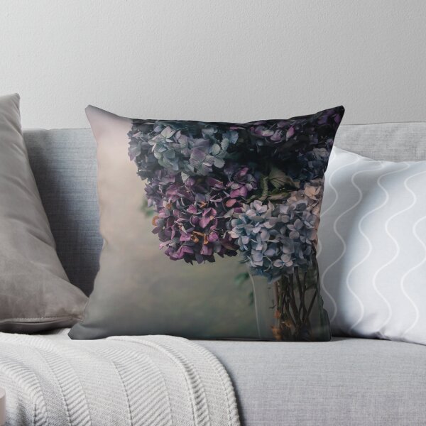 Hydrangea in the Fall Throw Pillow