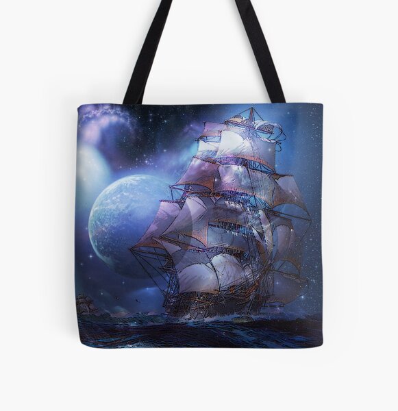 MOONLIT SAIL All Over Print Tote Bag