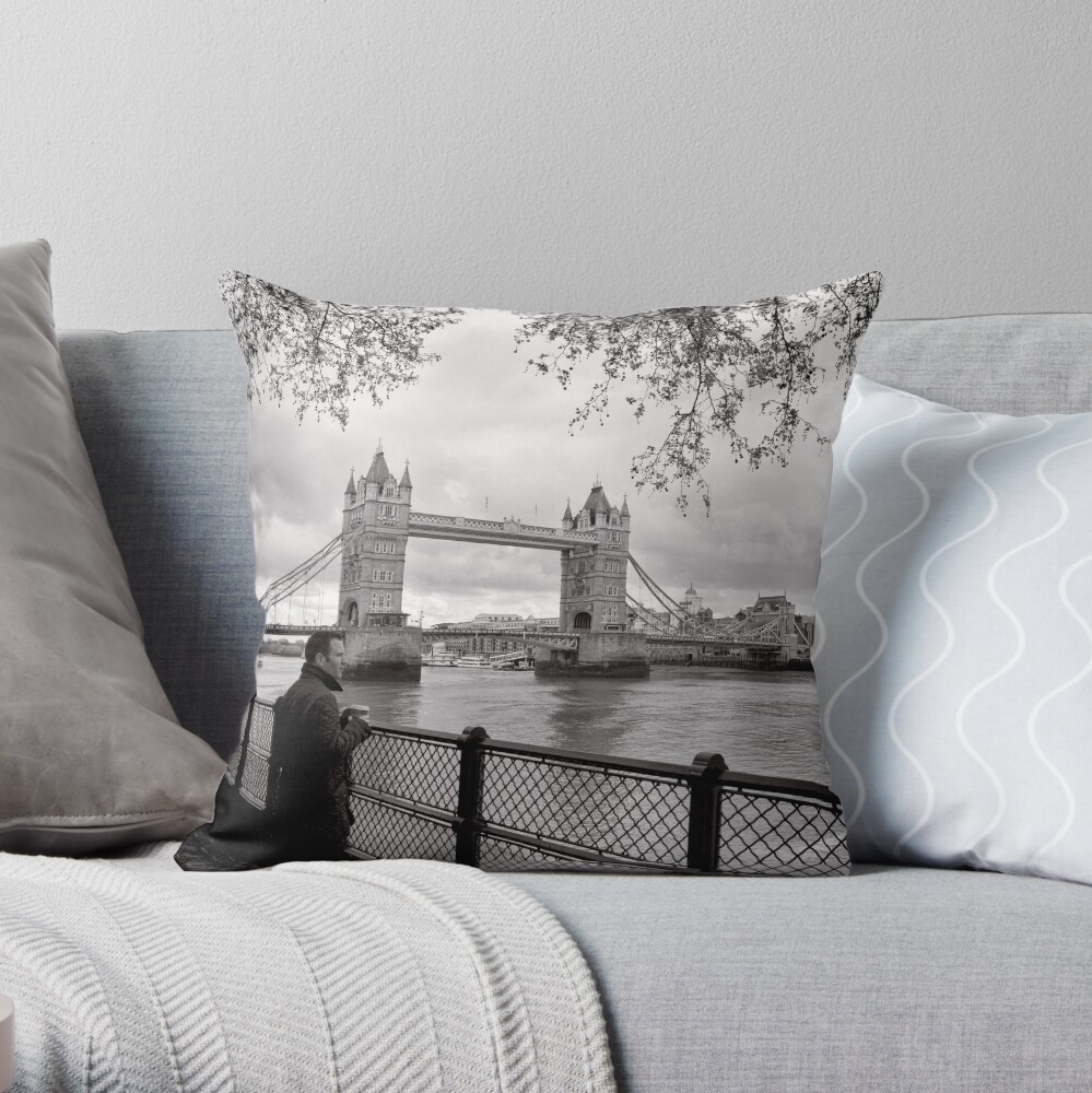 Enjoying the view - Tower Bridge - London - Britain Throw Pillow