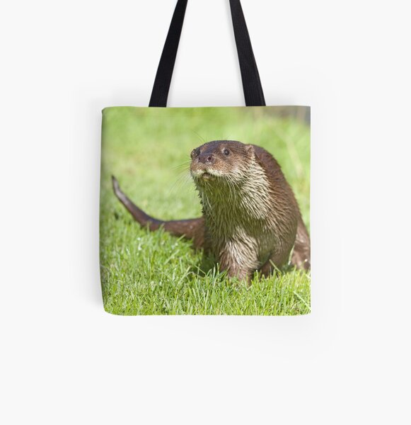 Curious otter All Over Print Tote Bag