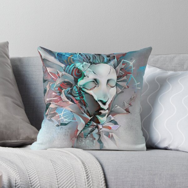 Man Face  Throw Pillow for Sale by Needlessworks