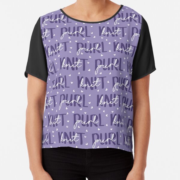 Knit Purl Chiffon Top
