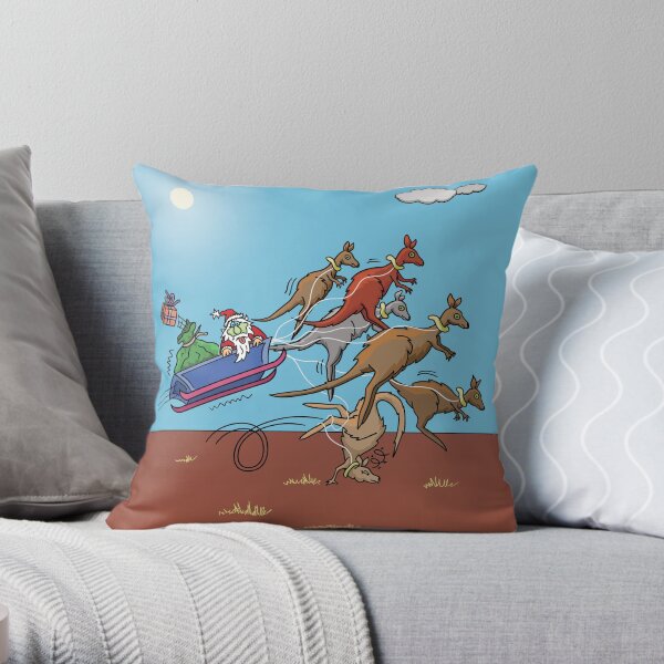 Green Christmas Throw Pillow