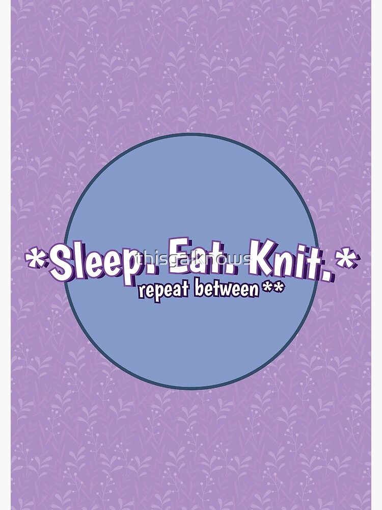 Thumbnail 3 of 3, Journal, Sleep Eat Knit designed and sold by thisgalknows.