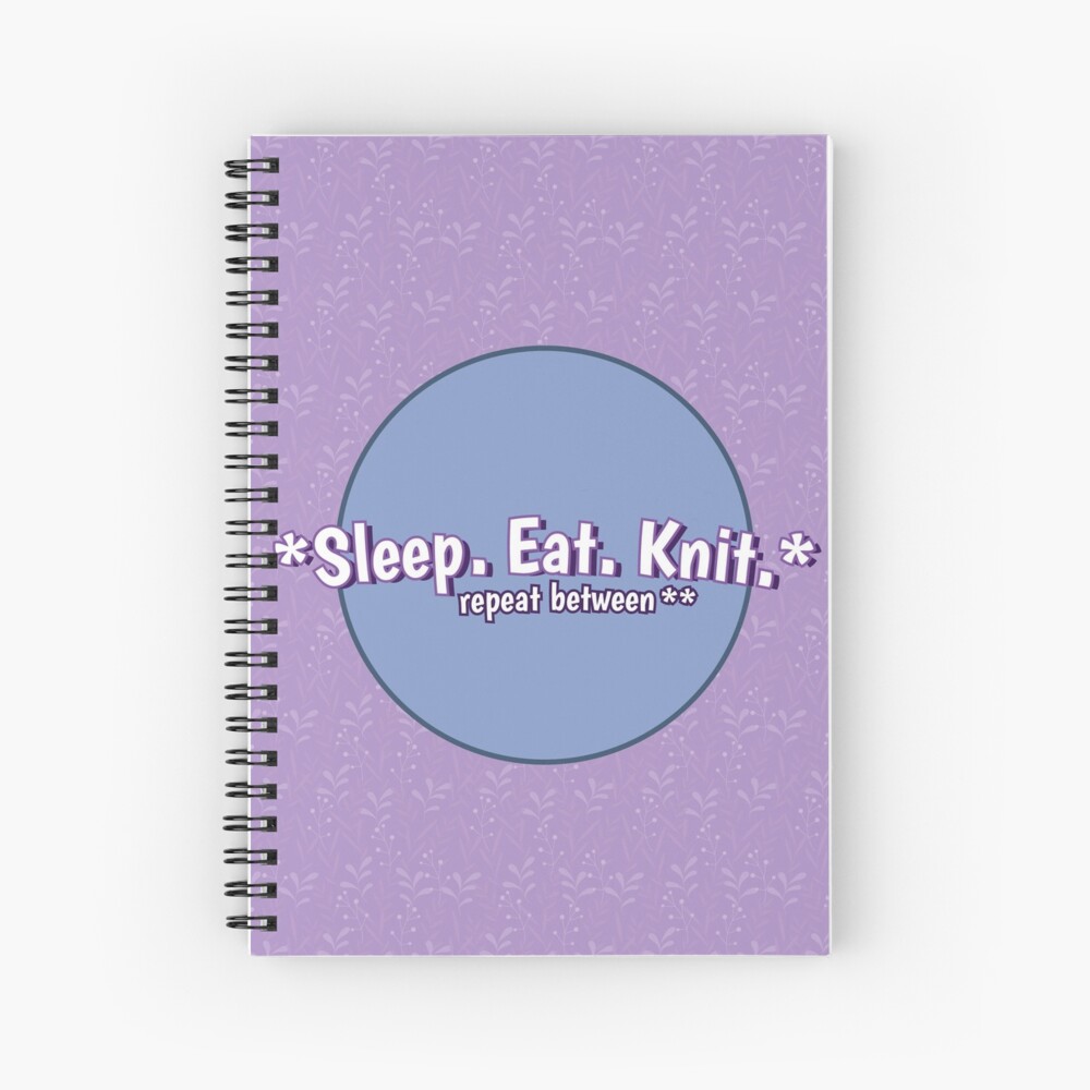 Sleep Eat Knit Spiral Notebook