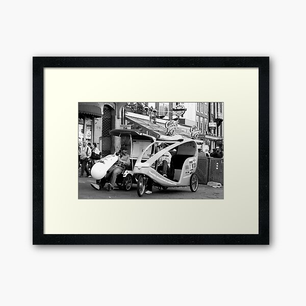 Bike taxi - the alternative city transport Framed Art Print