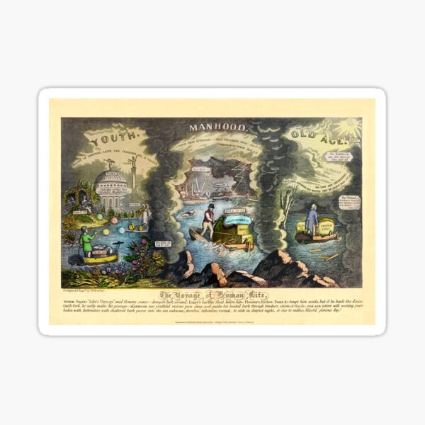The Voyage of Human Life Sticker