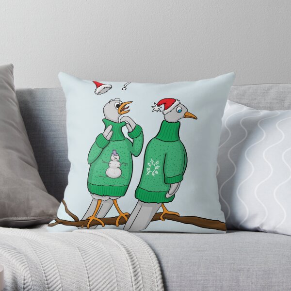 The Second Day of Christmas (2 Turtle Doves) Throw Pillow