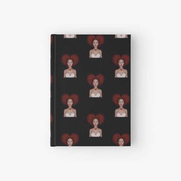 Queen of hearts portrait Hardcover Journal