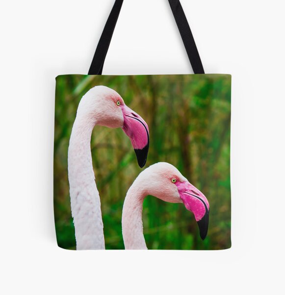 Pink Flamingos All Over Print Tote Bag
