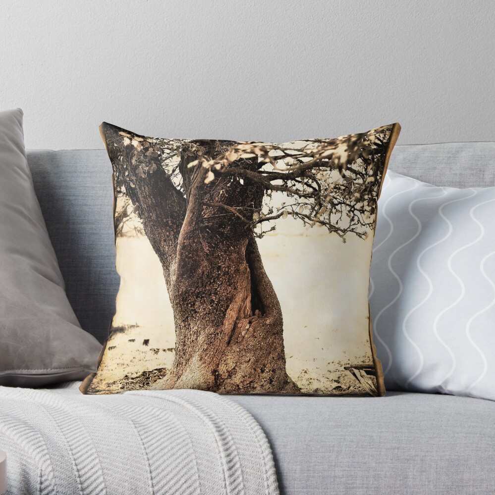 Twisted in Time Throw Pillow