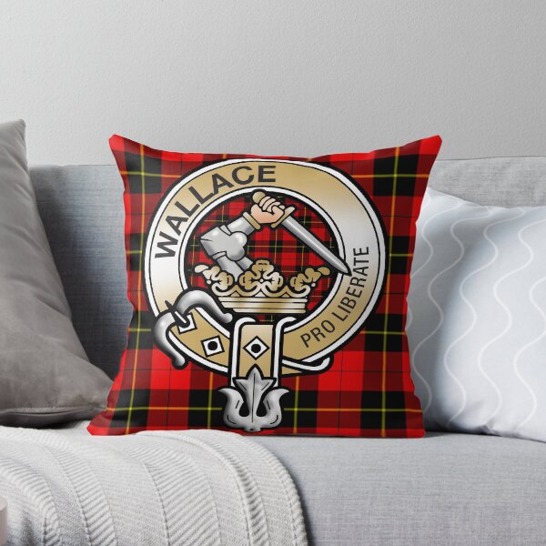 Wallace Clan Crest Throw Pillow