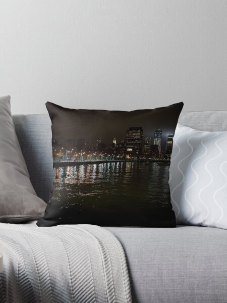 Lights on the Hudson Throw Pillow