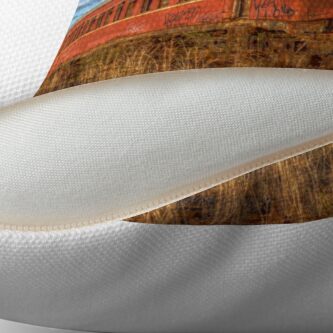Alternate view of Off the rails Throw Pillow