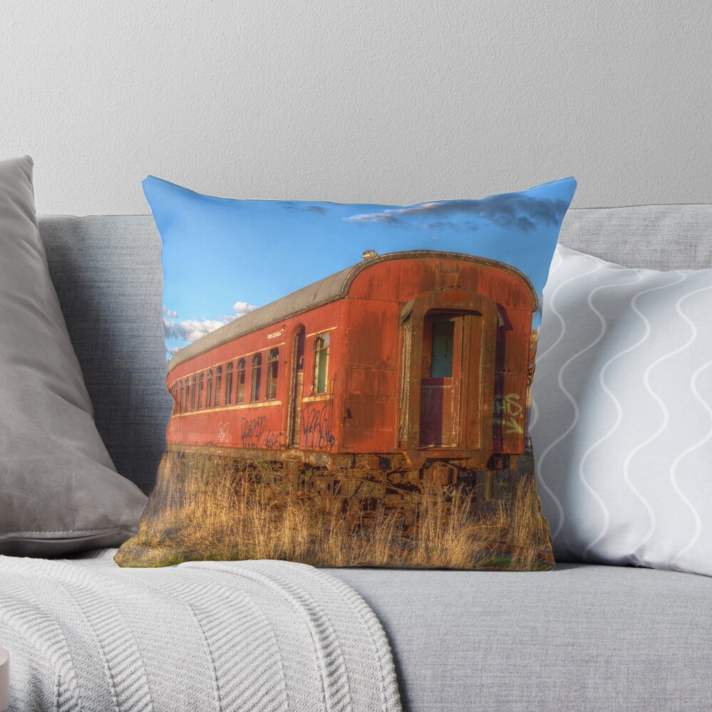Off the rails Throw Pillow
