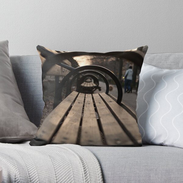 Park Bench Throw Pillow