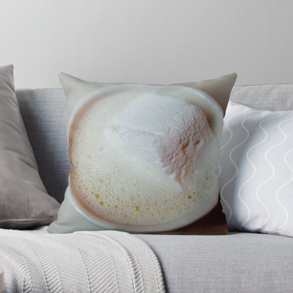 White Hot Chocolate Throw Pillow