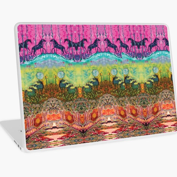 Horses in the Moon Laptop Skin