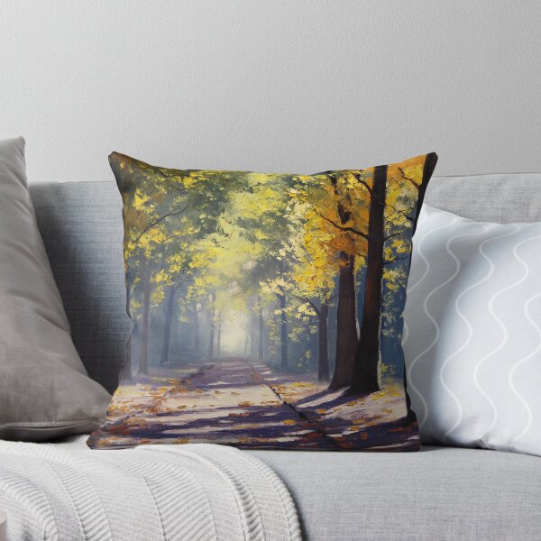 Road Shadows Throw Pillow