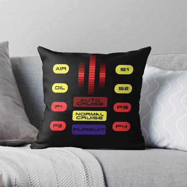 Knight Rider KITT Car Dashboard Graphic Throw Pillow