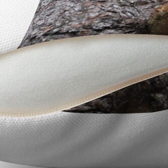 Alternate view of Tawny Frogmouth Nesting Throw Pillow