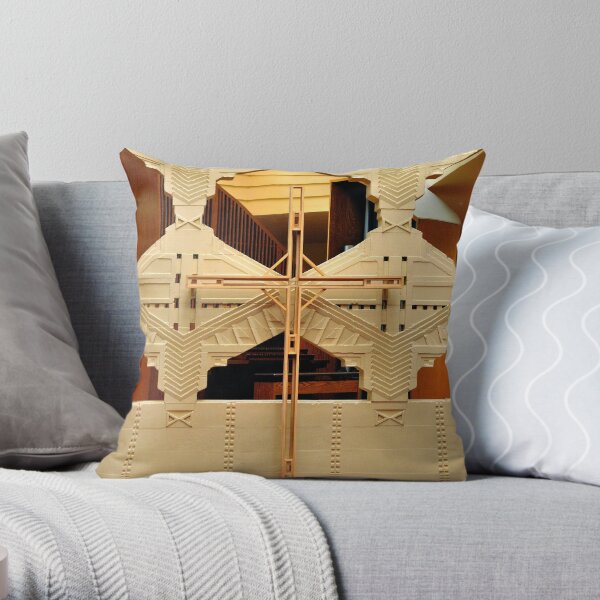 Cross, Frank Lloyd Wright Designed Chapel, Florida Southern College, Lakeland, Florida Throw Pillow
