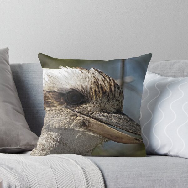 Kookaburra Portrait Throw Pillow