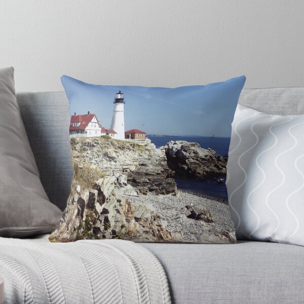 Portland Head Lighthouse Throw Pillow