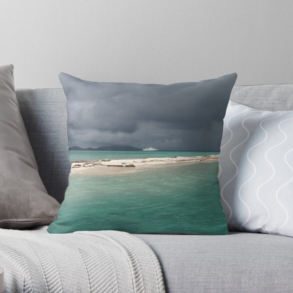Squall at Hermit Atoll II Throw Pillow