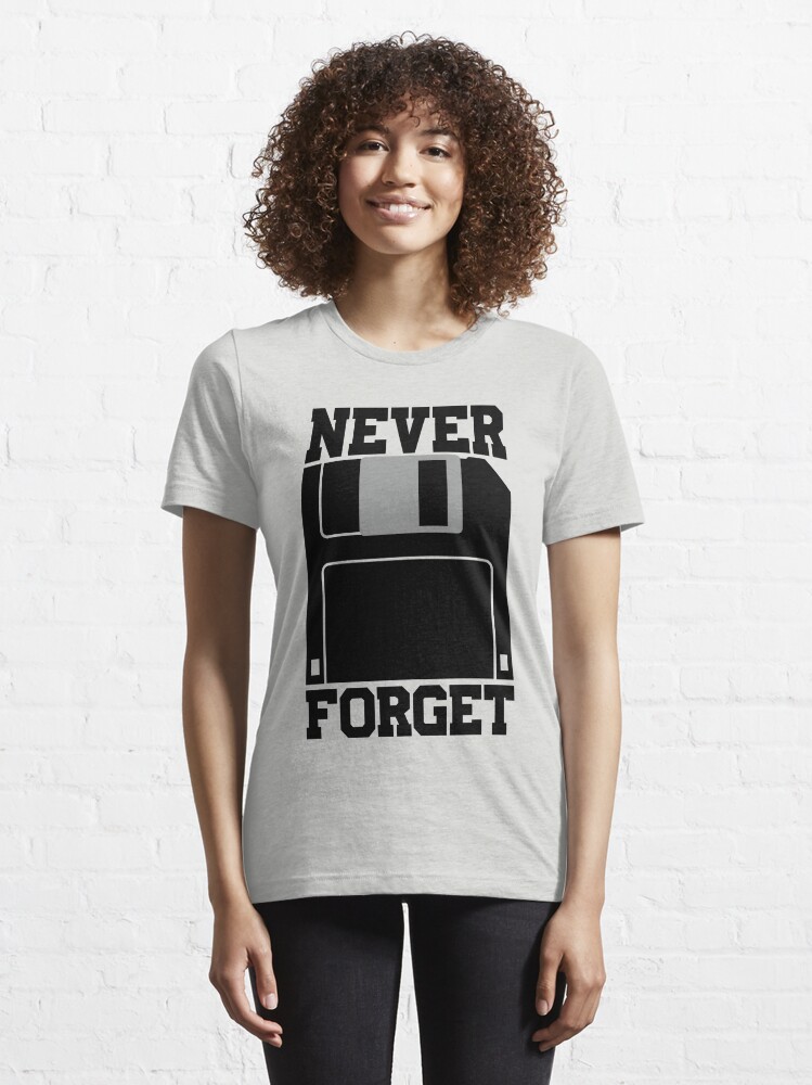 Alternate view of Floppy Disk - Never Forget Essential T-Shirt