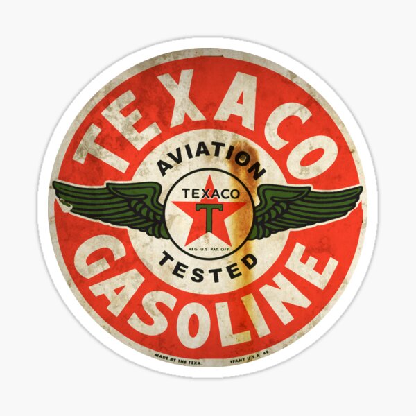 Texaco Vintage Aviation Fuel sign USA Sticker