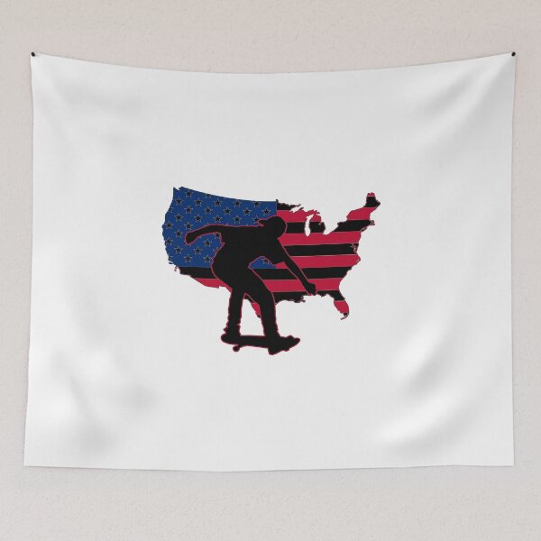 Item preview, American Skateboarding Product  US Flag  Gift For Skateboarding designed and sold by stuch75.
