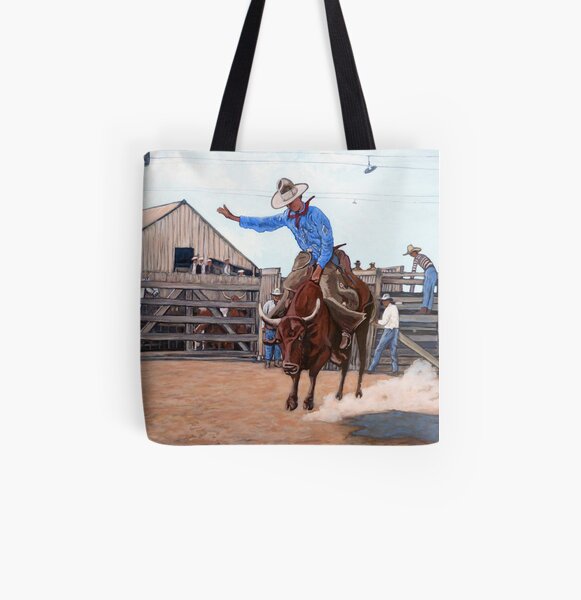 Ride 'em Cowboy All Over Print Tote Bag