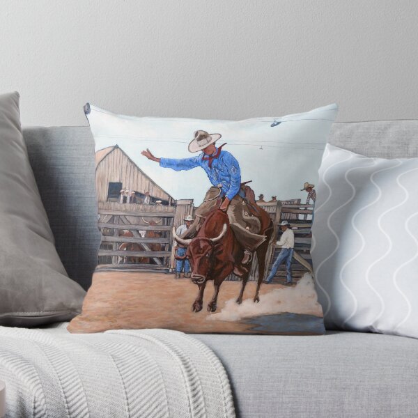 Ride 'em Cowboy Throw Pillow
