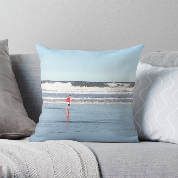 On the beach Throw Pillow