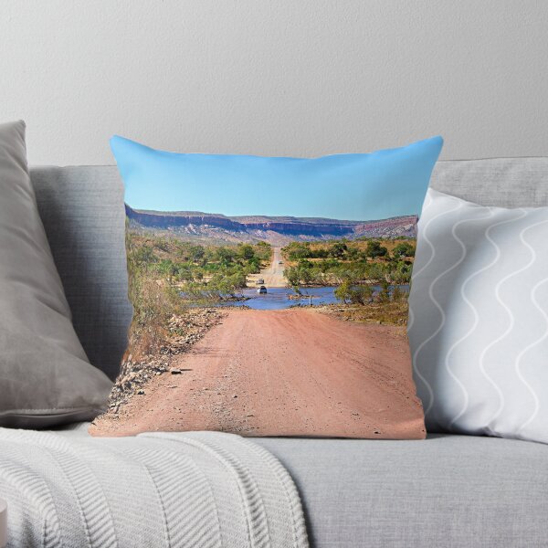 Pentecost river crossing, Gibb river road Throw Pillow