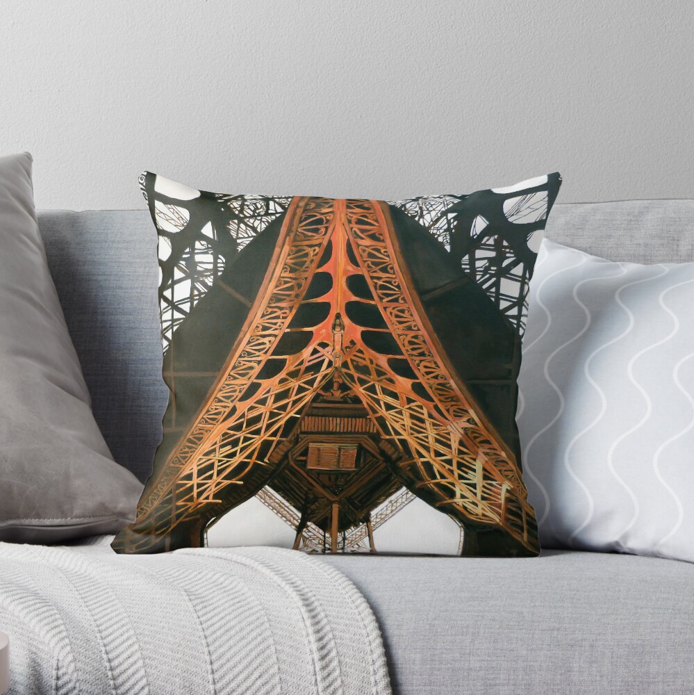 La Dame de Fer Throw Pillow