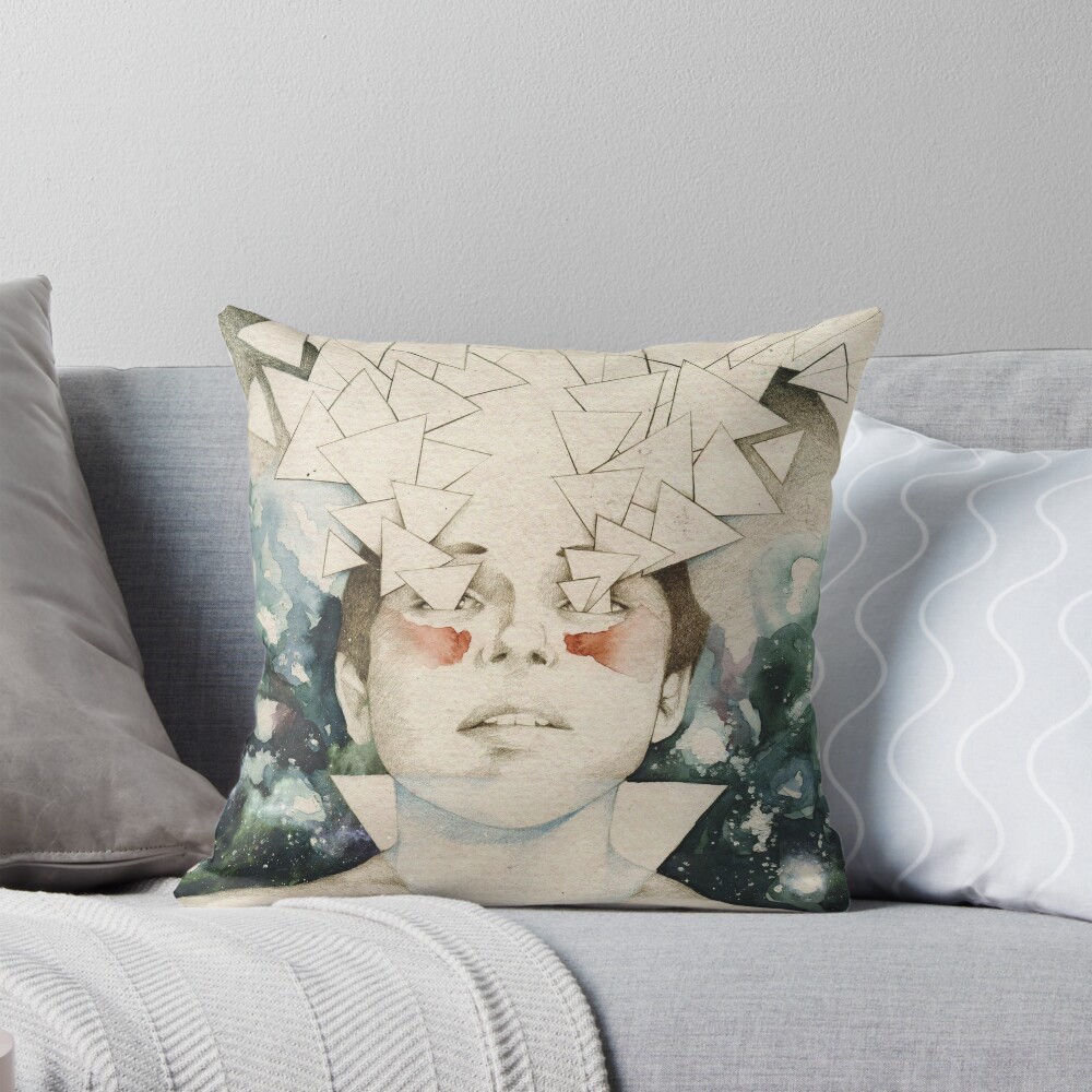 Item preview, Throw Pillow designed and sold by elia-illust.