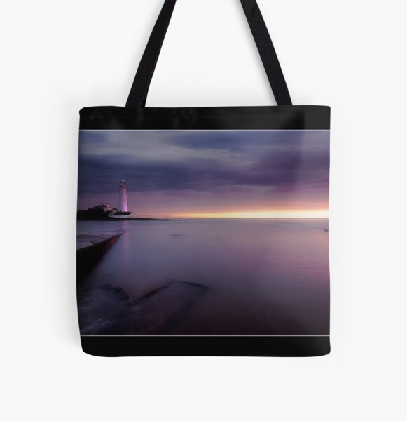 St Mary's Lighthouse All Over Print Tote Bag