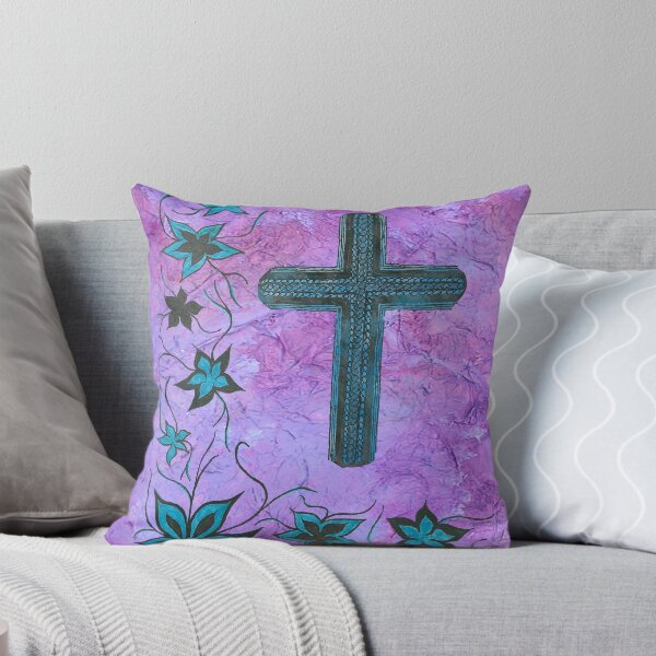 Item preview, Blue cross on purple designed and sold by ArtisticVizionz.
