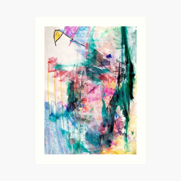 Windsurfing through Green Storms Art Print