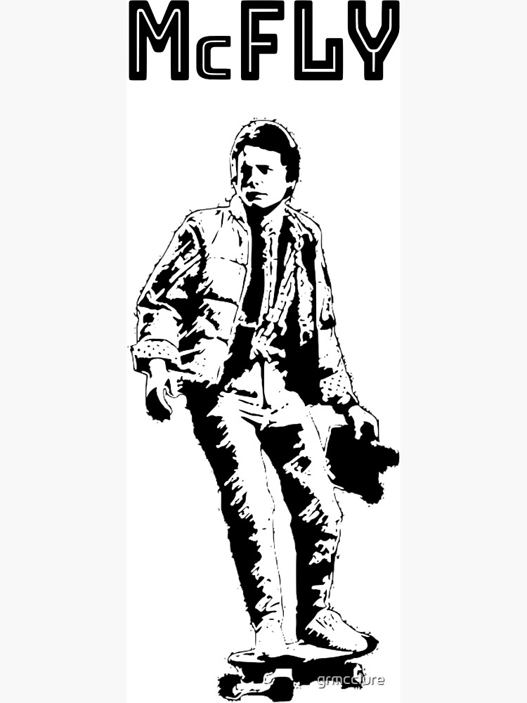 "Marty McFly Back to the Future sketch" Magnet for Sale by grmcclure