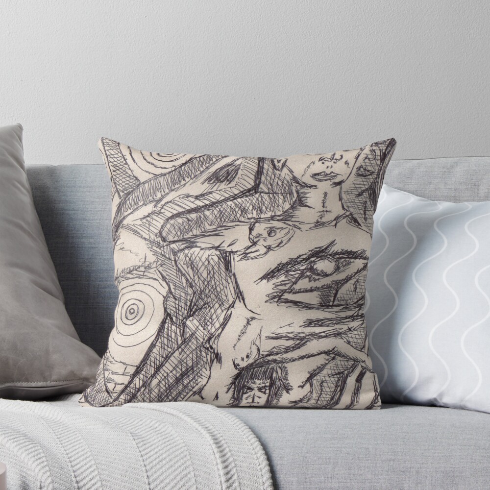 Item preview, Throw Pillow designed and sold by wormink.