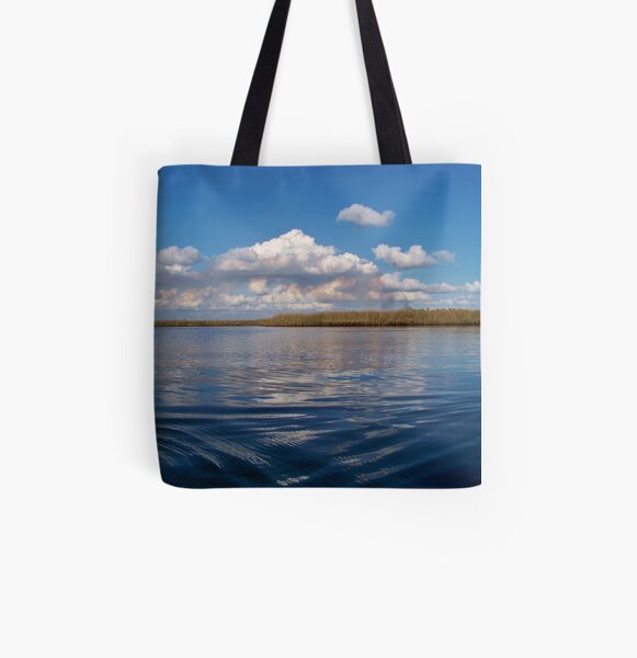 Sawgrass and clouds All Over Print Tote Bag