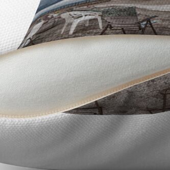 Alternate view of Salton Sea Series: Lounging at the shuffleboard site Throw Pillow