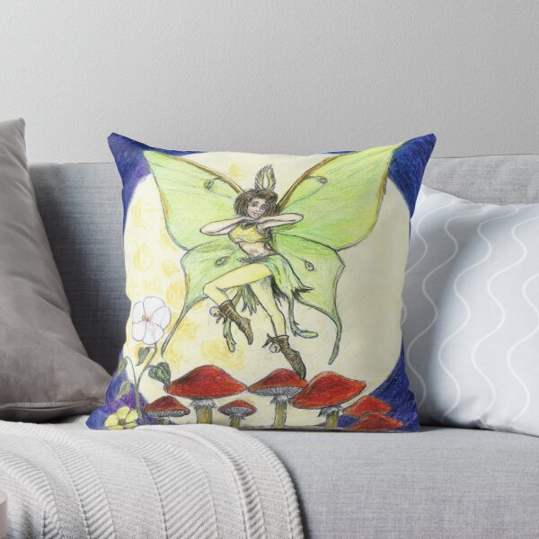 Luna Moth Throw Pillow