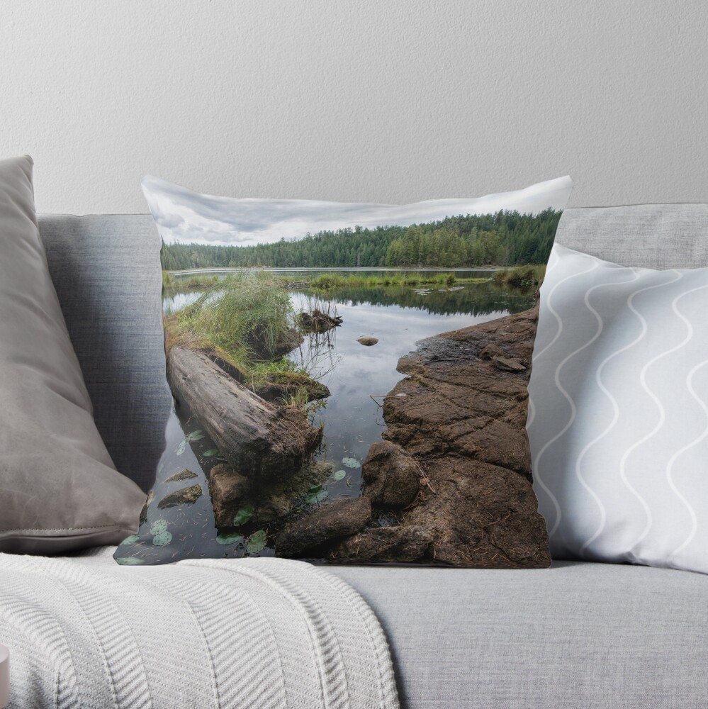 The Lake at Grace Harbour Throw Pillow