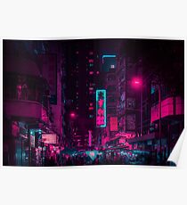 Hongkong at night Poster